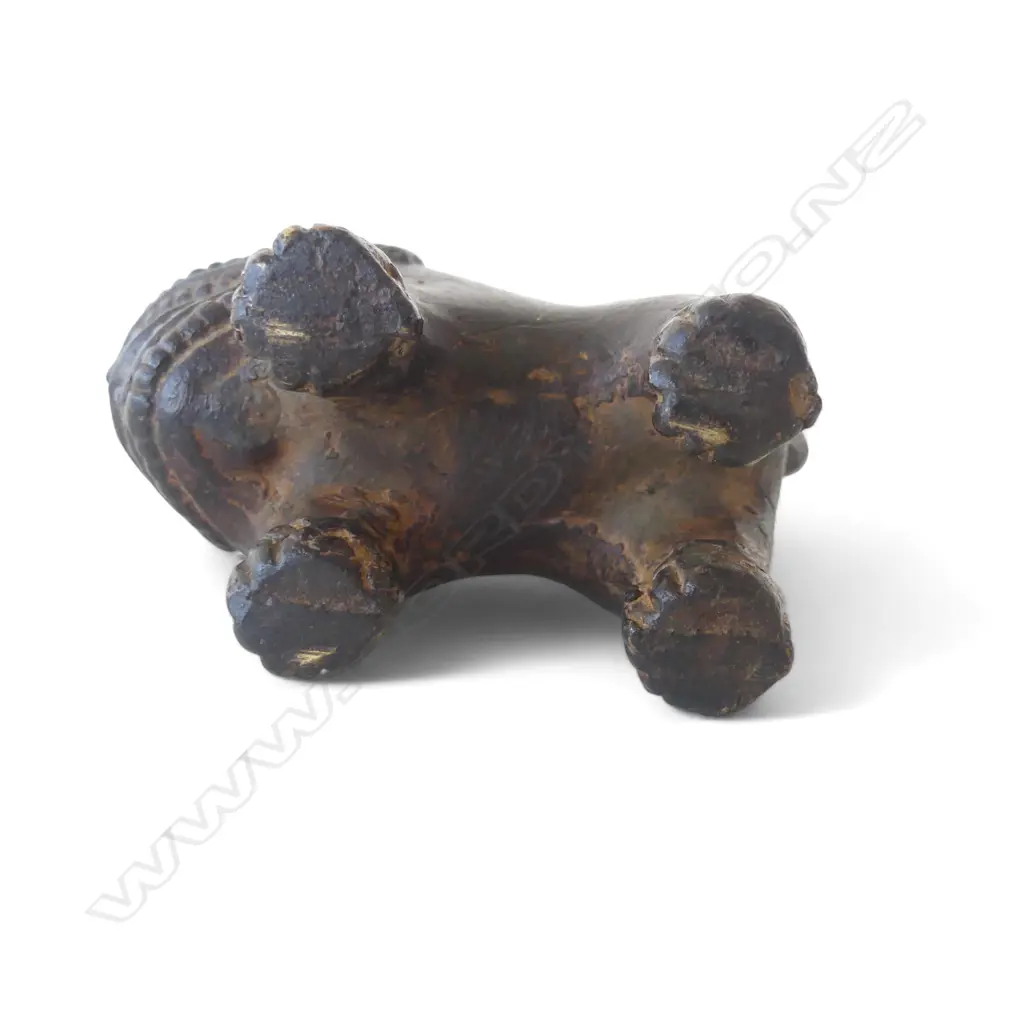 Nepalese bronze pug-nosed lion figure, Image 1++